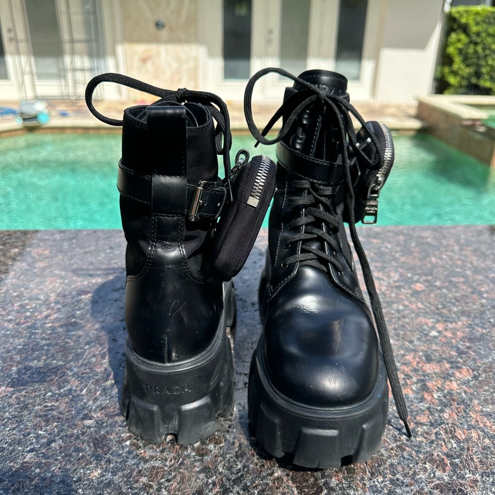 Prada Black Combat Boots - Picture 3 of 13